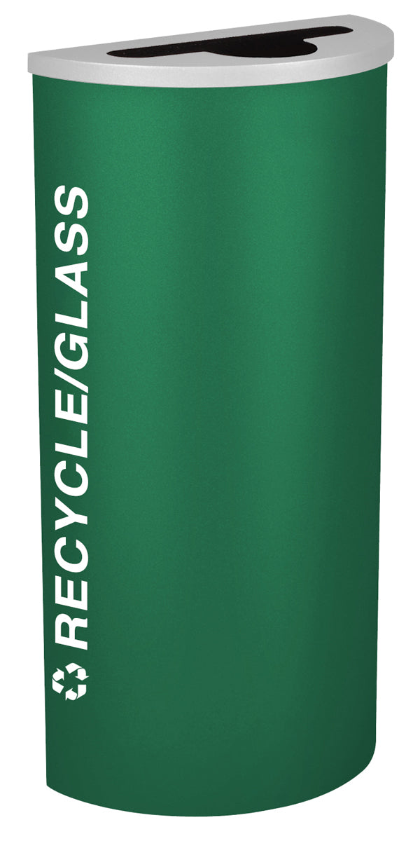 Classic Kaleidoscope 8-Gallon Half-Round Receptacle