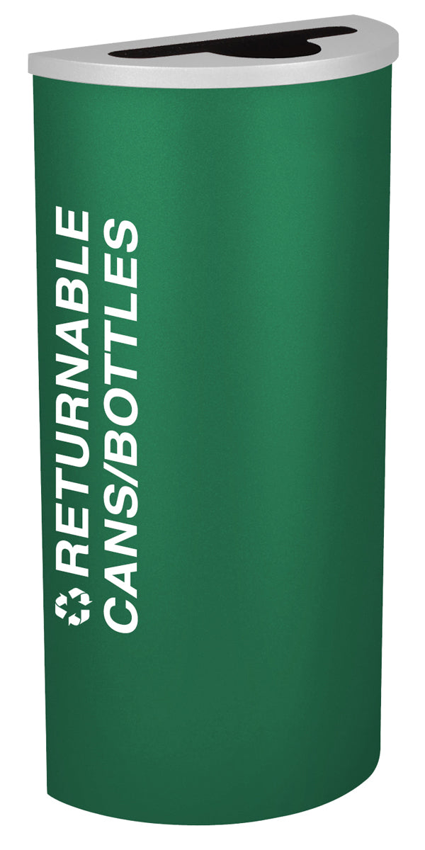 Classic Kaleidoscope 8-Gallon Half-Round Receptacle