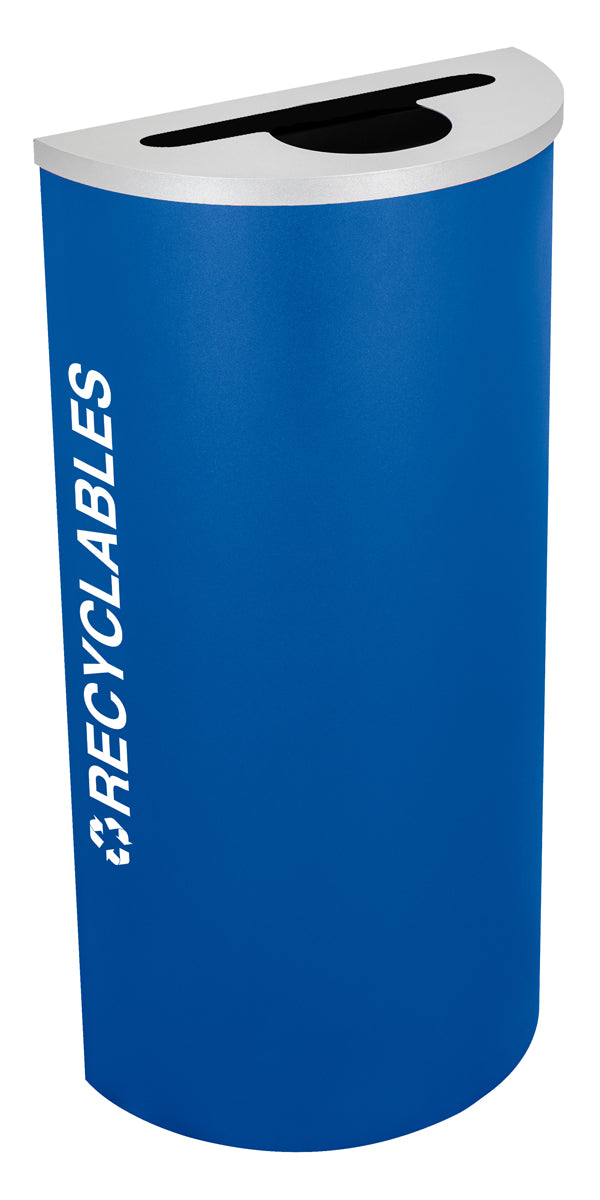 Classic Kaleidoscope 8-Gallon Half-Round Receptacle