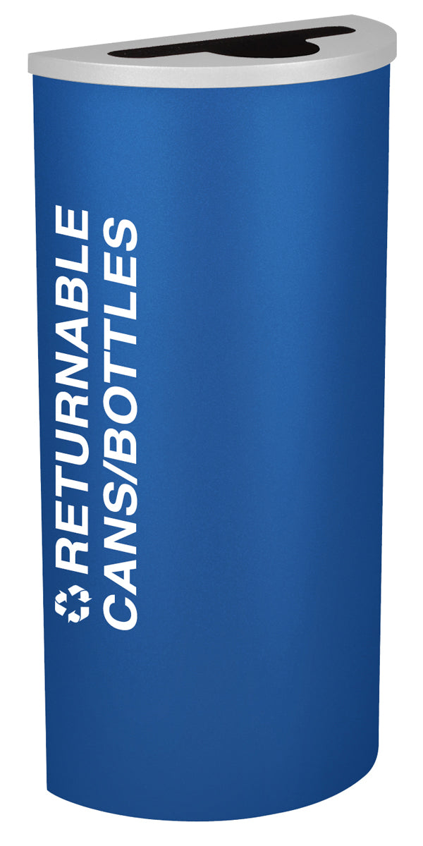 Classic Kaleidoscope 8-Gallon Half-Round Receptacle