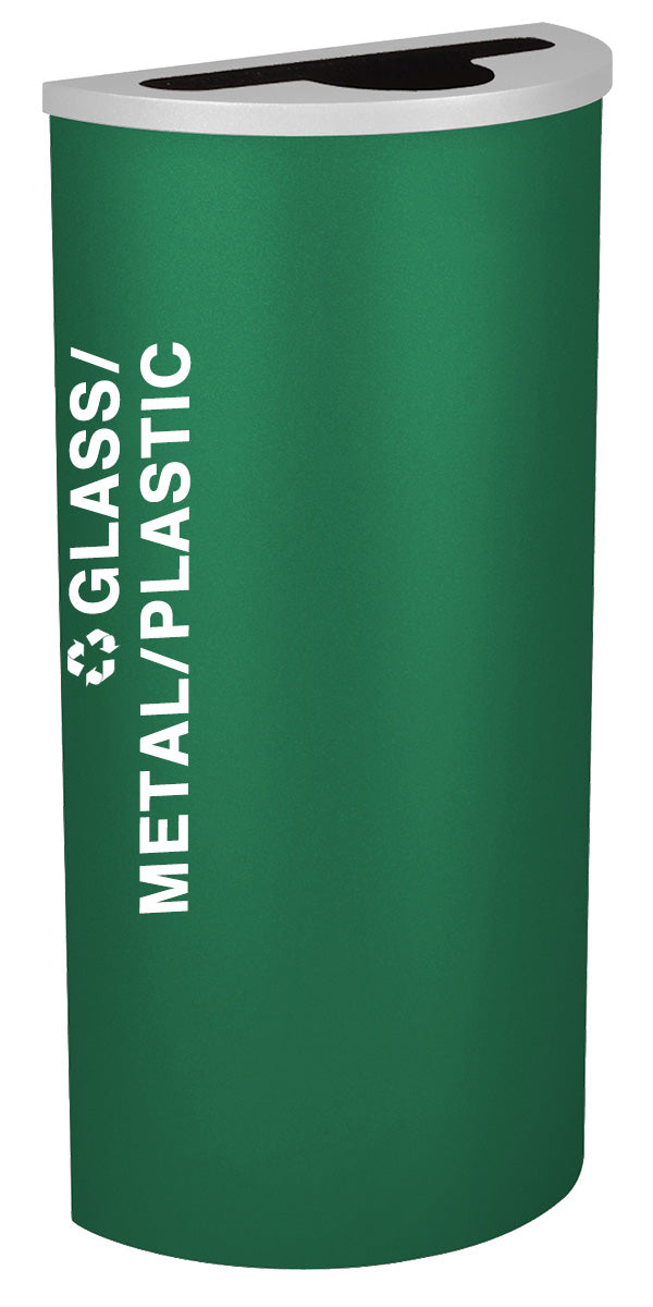Classic Kaleidoscope 8-Gallon Half-Round Receptacle