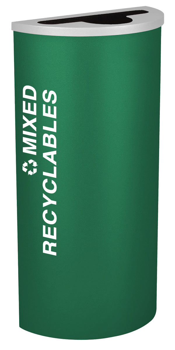 Classic Kaleidoscope 8-Gallon Half-Round Receptacle