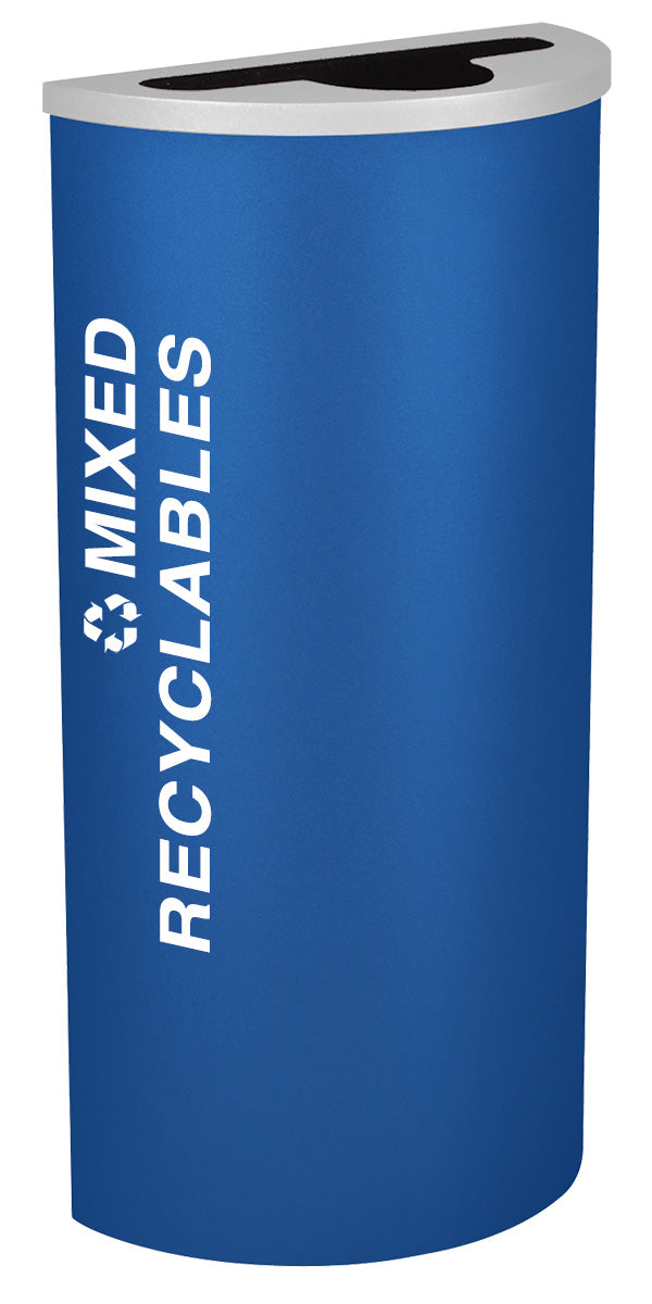 Classic Kaleidoscope 8-Gallon Half-Round Receptacle