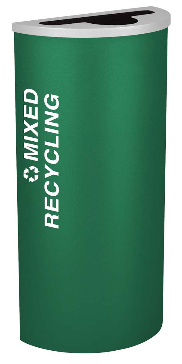 Classic Kaleidoscope 8-Gallon Half-Round Receptacle