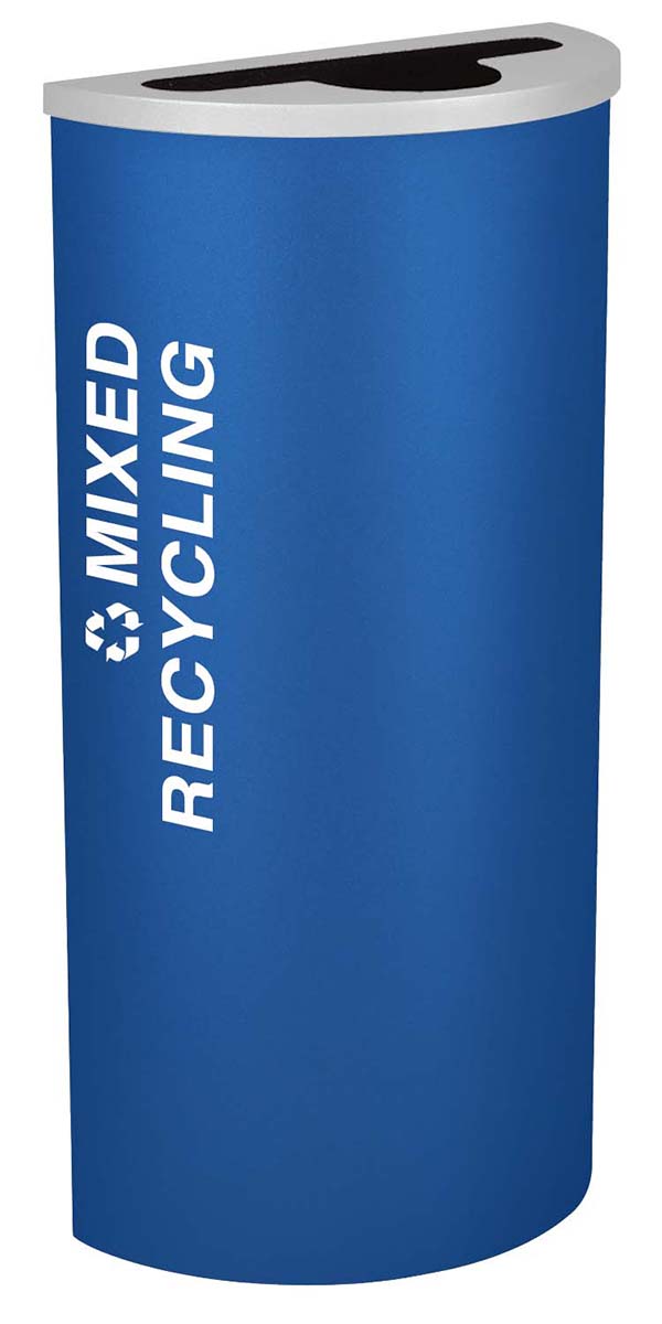 Classic Kaleidoscope 8-Gallon Half-Round Receptacle
