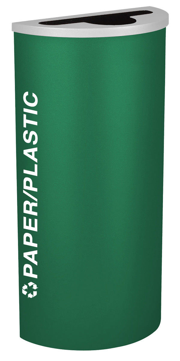 Classic Kaleidoscope 8-Gallon Half-Round Receptacle