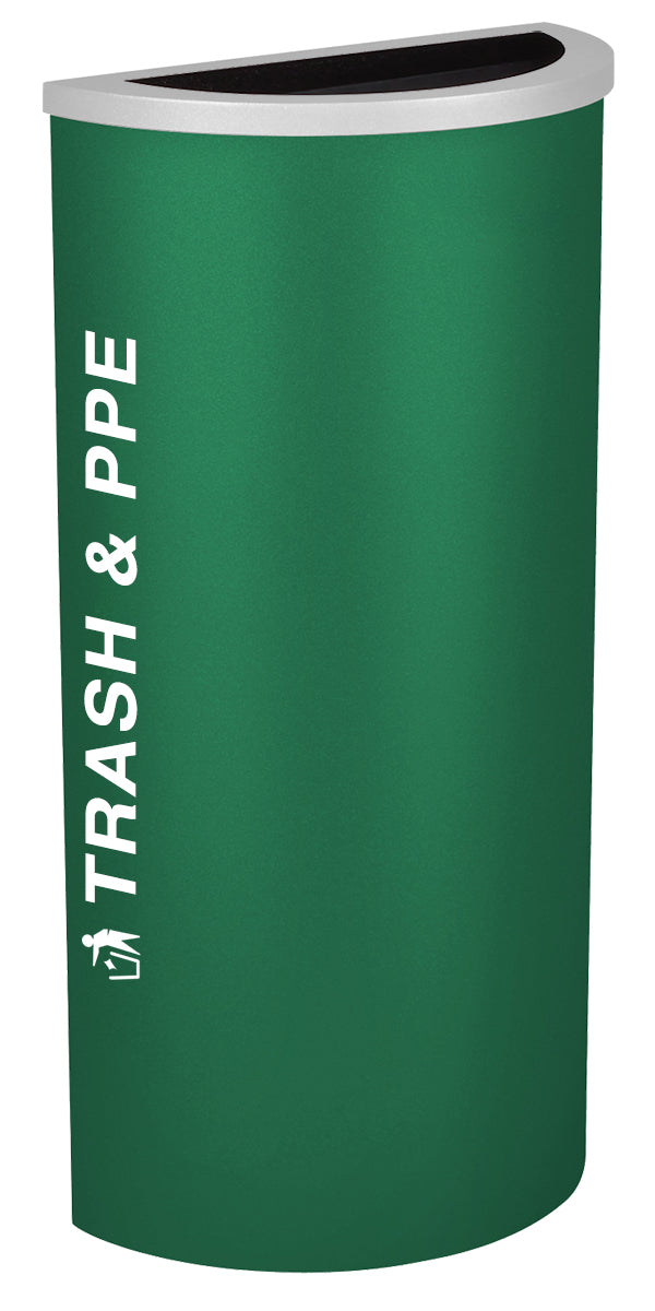 Classic Kaleidoscope 8-Gallon Half-Round Receptacle