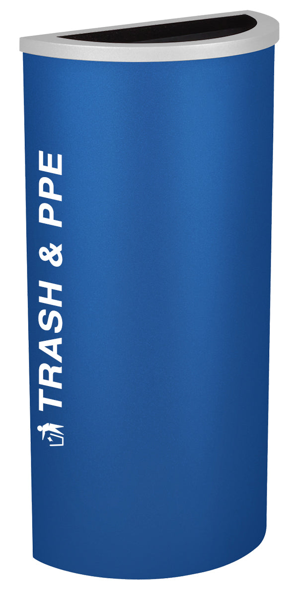 Classic Kaleidoscope 8-Gallon Half-Round Receptacle