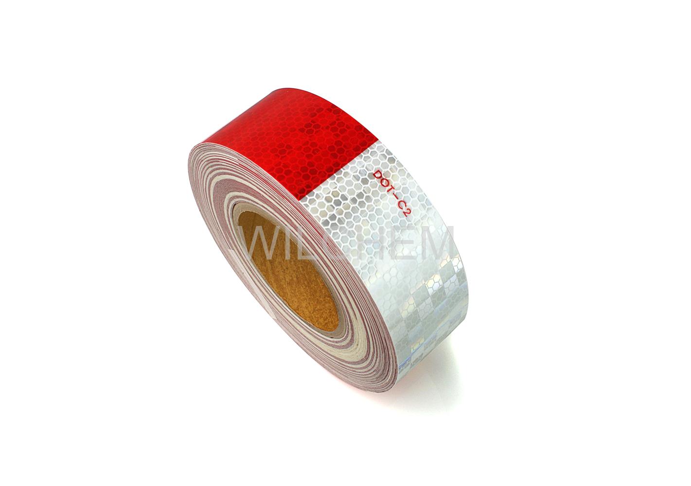 Heskins DOT Reflective Sealed Microprismatic Tape. Sealed micro prismatic DOT tape utilizes micro prism technology to create exceptional retroreflective performance.