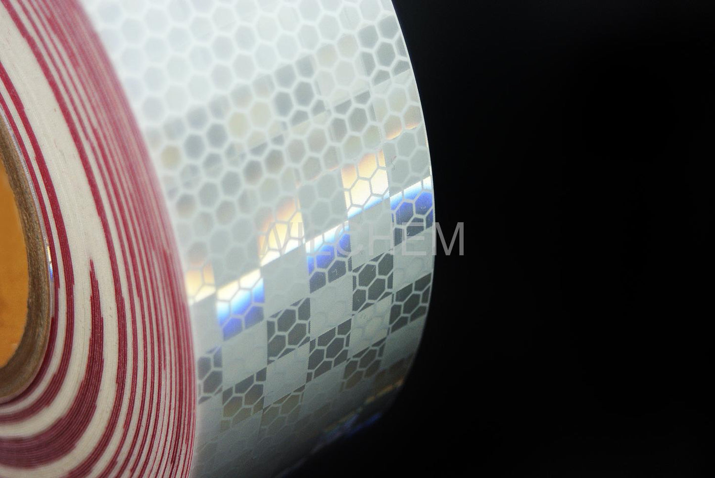 Heskins DOT Reflective Sealed Microprismatic Tape. Sealed micro prismatic DOT tape utilizes micro prism technology to create exceptional retroreflective performance.