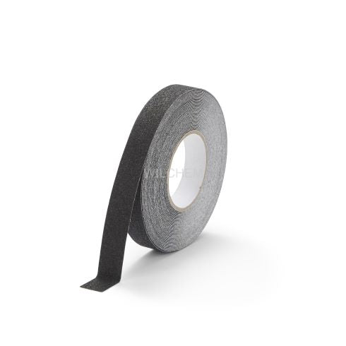 Black. HESKINS SAFETY GRIP REMOVABLE TRACTION TAPE. Removable anti-slip tape is handy as a temporary anti-slip solution for events such as weddings, conferences, concerts, fairs, and any other short-term event.