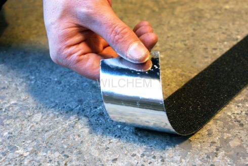 Black. HESKINS SAFETY GRIP REMOVABLE TRACTION TAPE. Removable anti-slip tape is handy as a temporary anti-slip solution for events such as weddings, conferences, concerts, fairs, and any other short-term event.