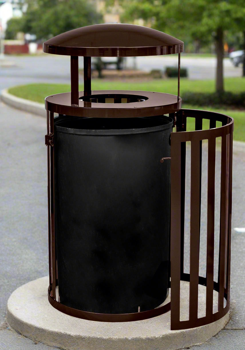 Streetscape Collection 45-Gallon Receptacle Coffee Gloss