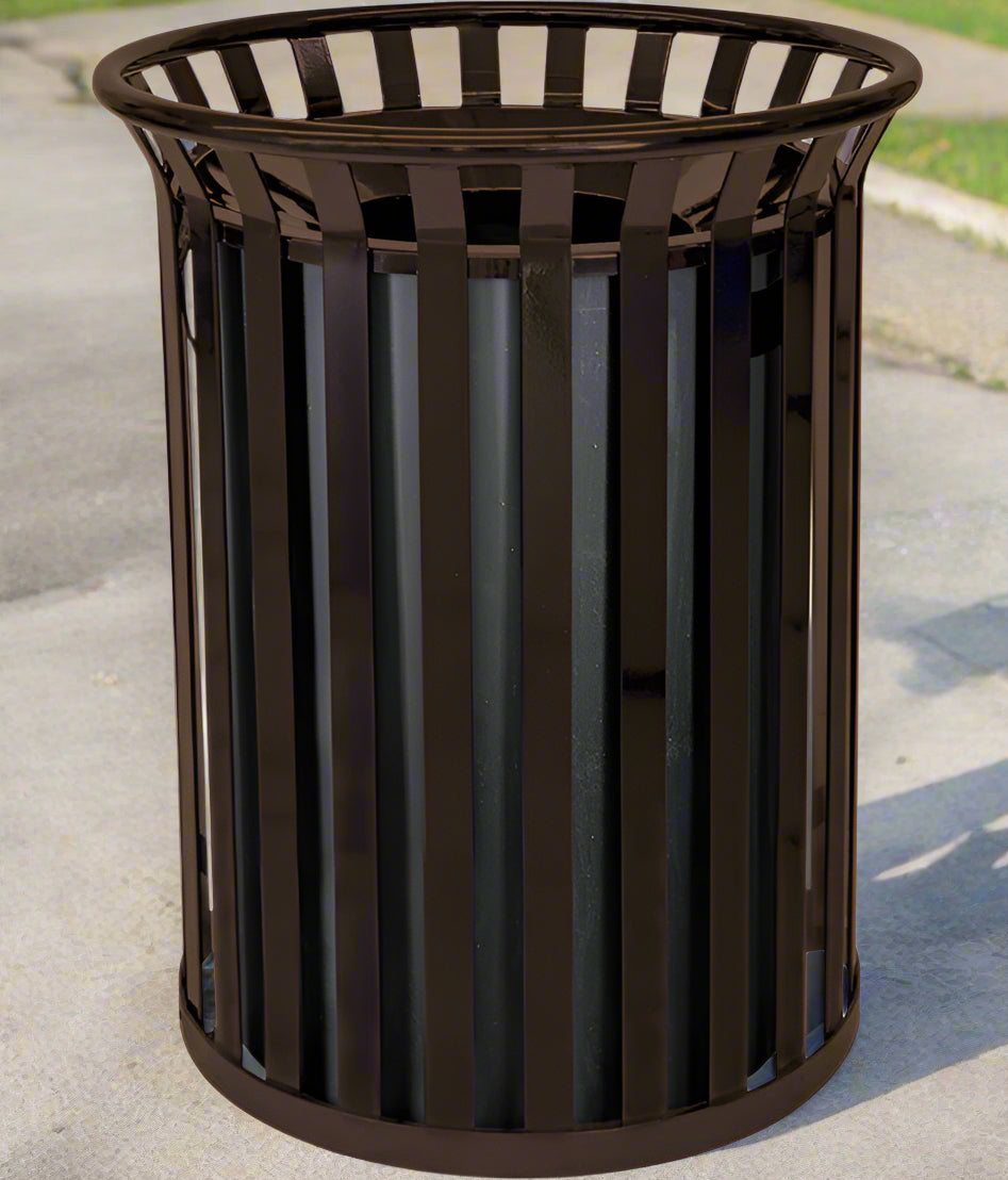 Streetscape Collection 37-Gallon Receptacle Coffee Gloss