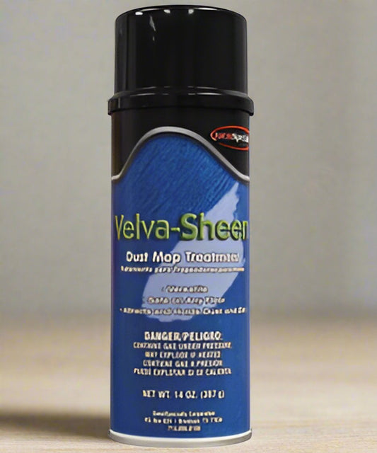 Questspecialty VELVA-SHEEN acts like a magnet to attract lint and dust to dust mops.