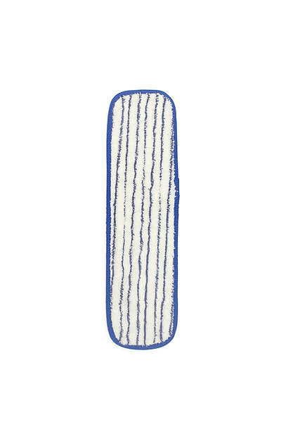 Carolina Mop Microfiber Finish Pad is constructed with 100% continuous filament synthetic microfiber yarn for a lint-free. It contains wax for cleaner baseboards.