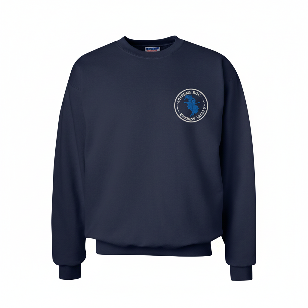 Blue Head White Font Shirt Color BG – Navy Sweatshirt
