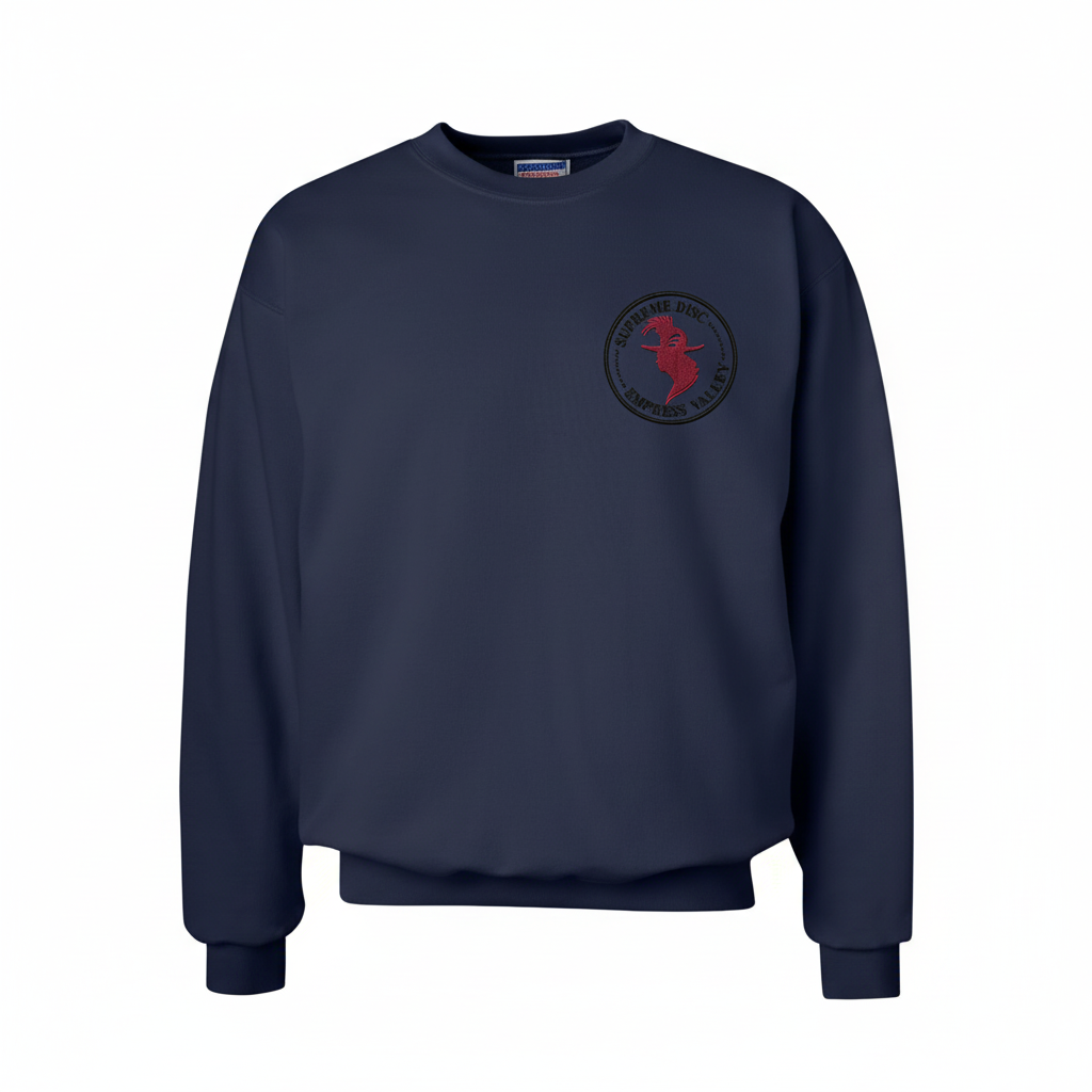 Burgundy Head Black Font Shirt Color BG – Navy Sweatshirt