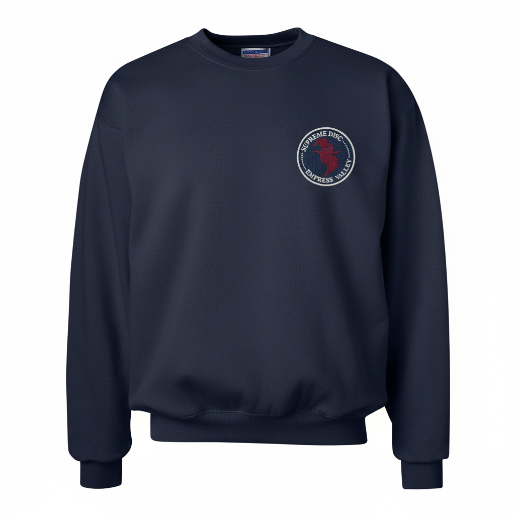 Burgundy Head White Font Shirt Color BG – Navy Sweatshirt