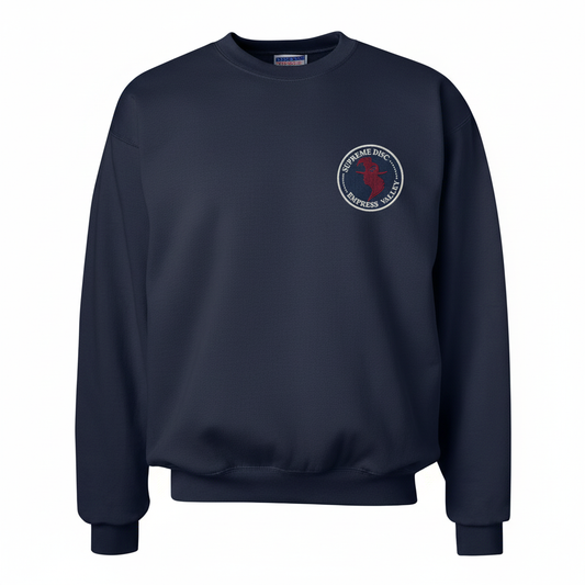 Burgundy Head White Font Shirt Color BG – Navy Sweatshirt