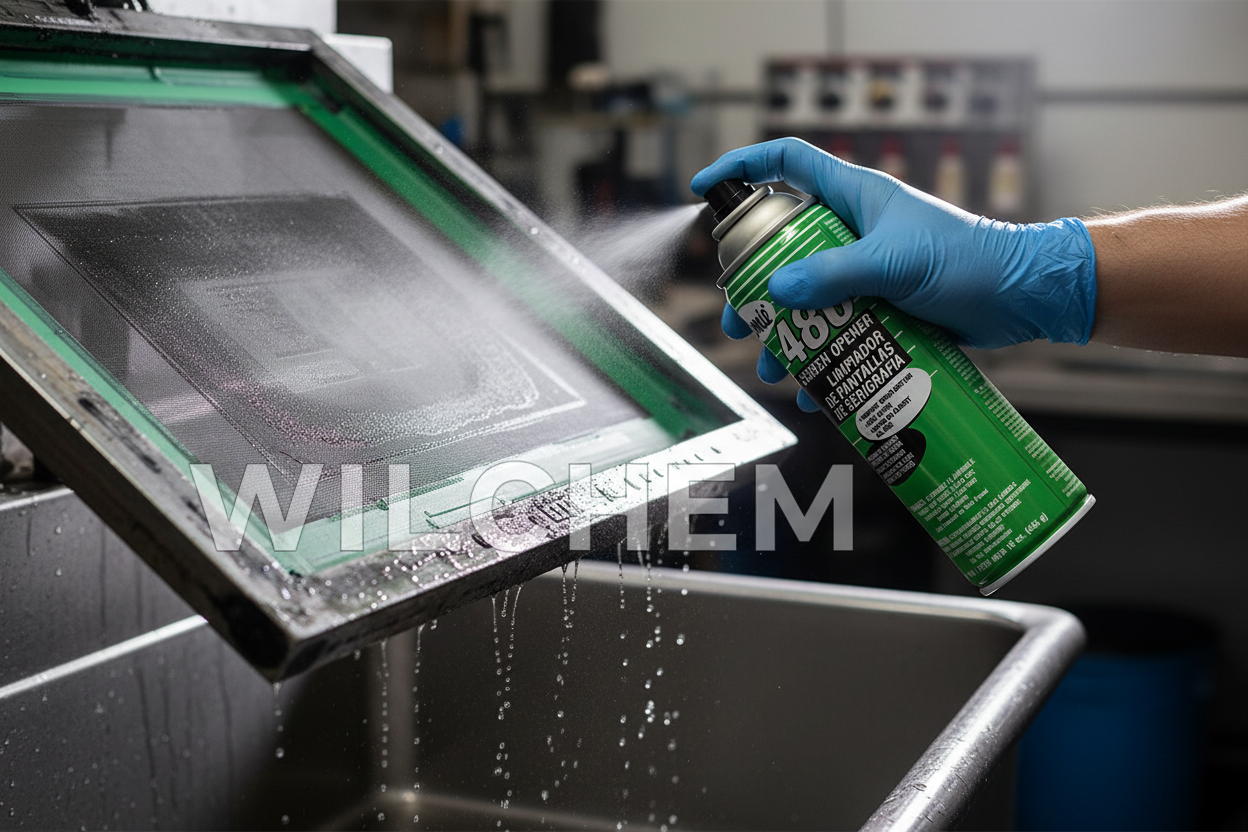Camie 480 - Silk Screen Cleaning Application Scene