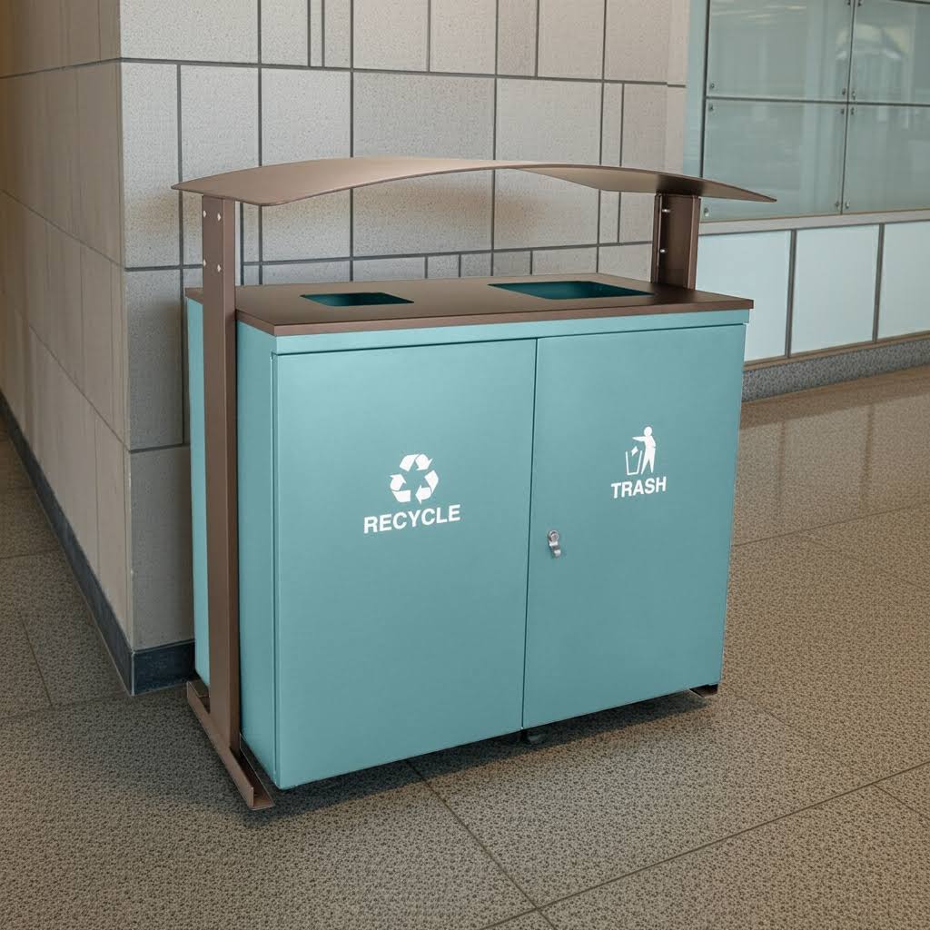Ellipse Two-Stream Outdoor Receptacle