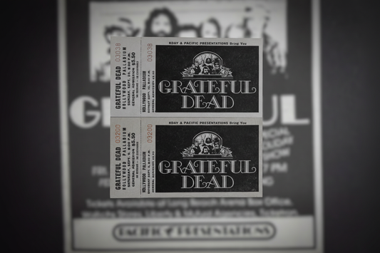 Grateful Dead Hollywood Tickets on Long Beach Arena Ad Background
