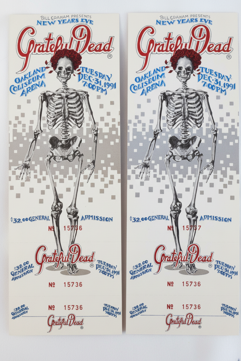 Grateful Dead New Years Eve Tickets - Brightened