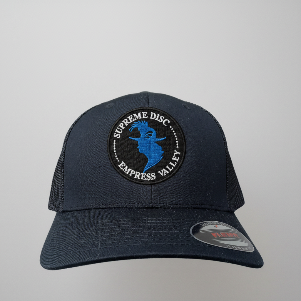 Hat - Blue Head / White Font / Hat Color BG