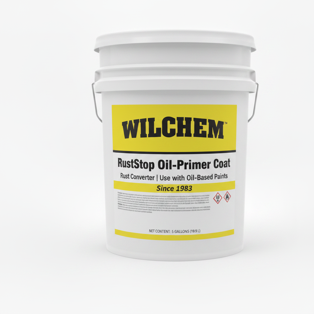 RustStop Oil-Primer Coat 5-Gallon Pail by Wilchem Industrial Store