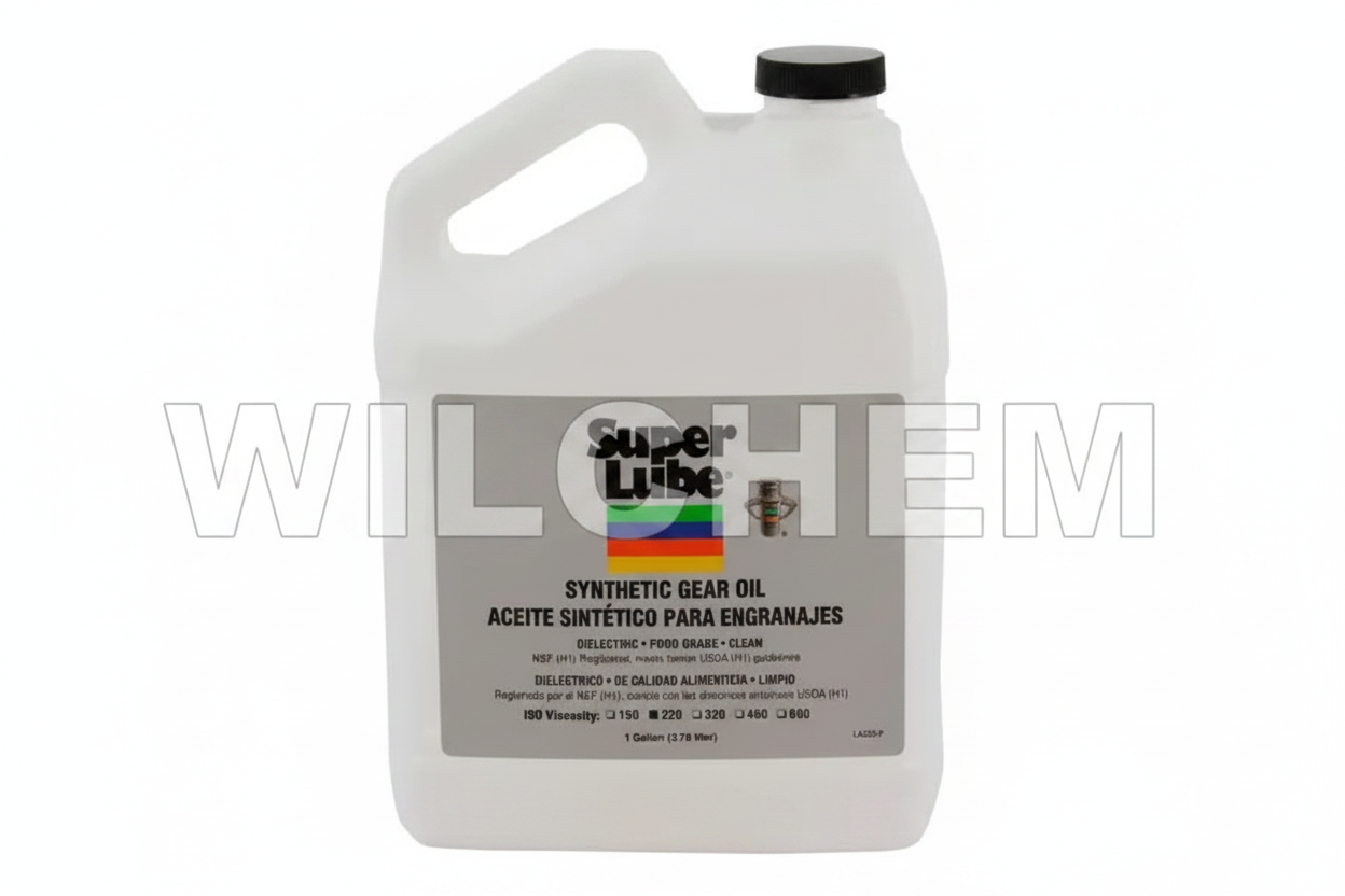Super Lube Synthetic Gear Oil ISO 220 - White Background - Wilchem Watermarked 30%