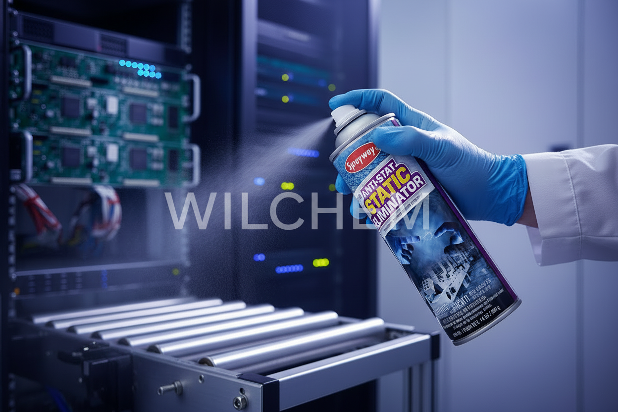 Sprayway SW-955 Anti-Static Static Eliminator lifestyle scene with Wilchem watermark