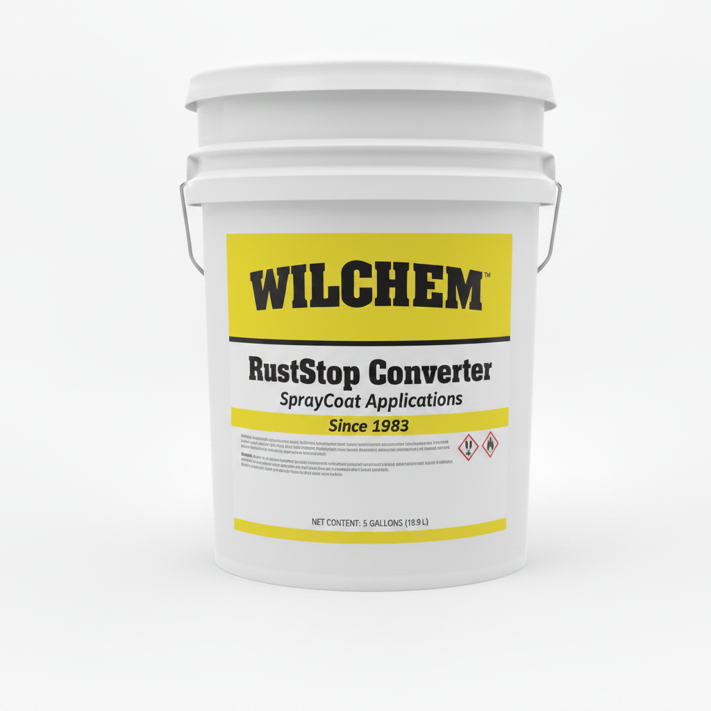 RustStop Converter SprayCoat Applications 5-Gallon Pail by Wilchem Industrial Store