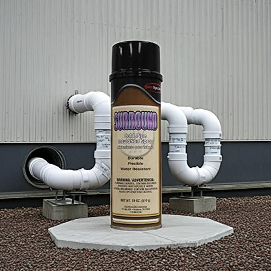 SURROUND Hard White Protective Waterproof Spary For Cold Pipe Insulation