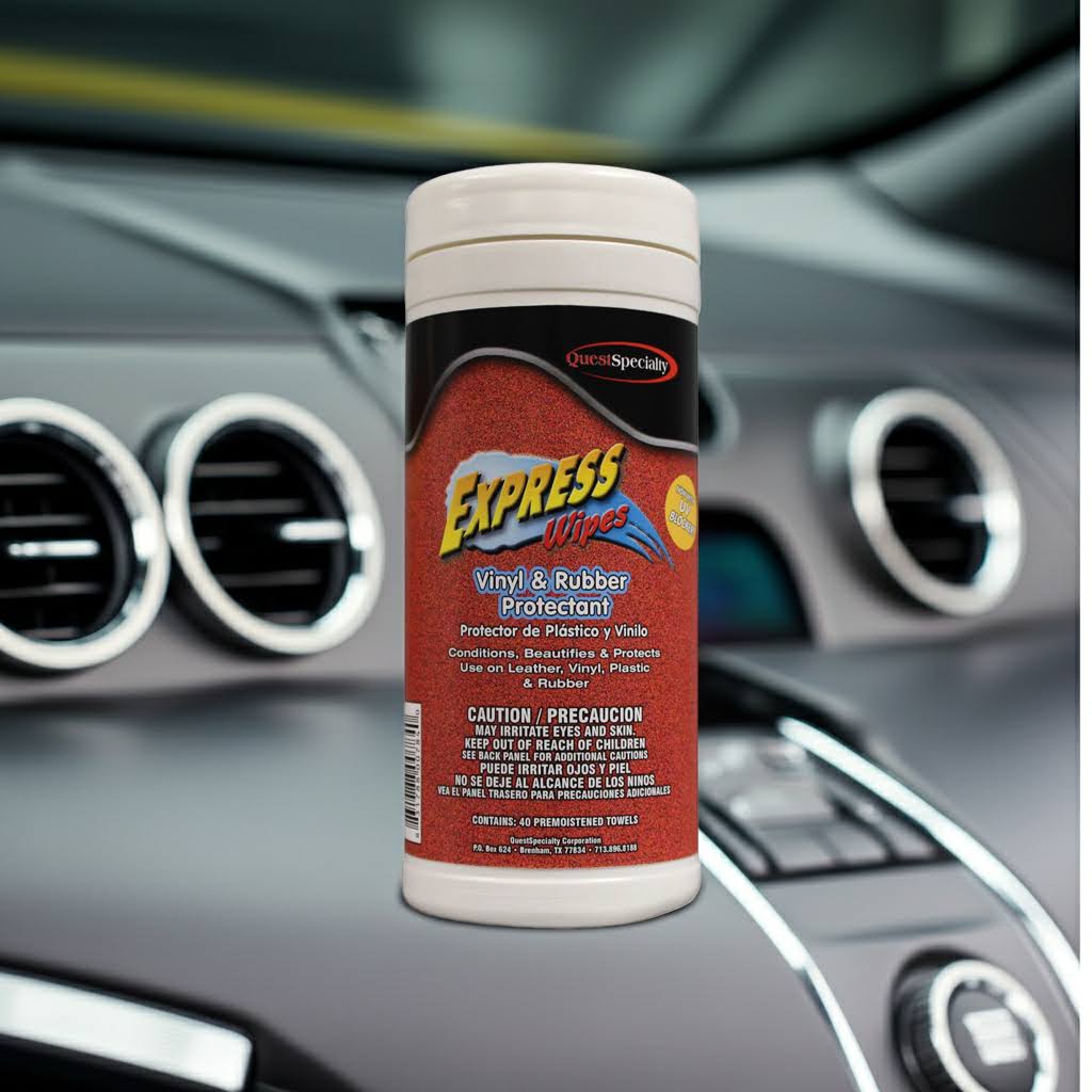 EXPRESS WIPES Vinyl & Rubber Protectant with UV Blocker