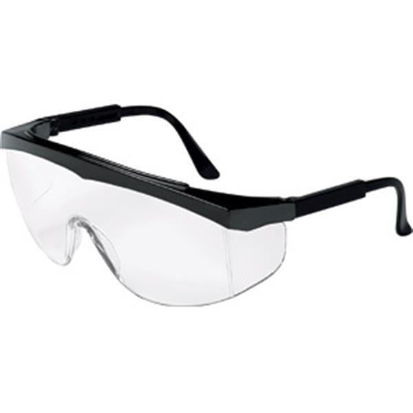 MCR Safety SS1 Series Eyewear, Black Frame, Clear Anti-Fog Lens - Case of 12