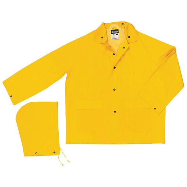 MCR Safety Classic Rain Jacket, X-Large, Yellow