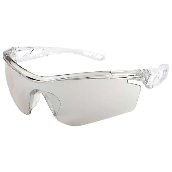 MCR Safety Checklite® CL4 Eyewear, Clear Frame, Indoor/Outdoor Clear Mirror Scratch-Resistant Lens - Case of 12