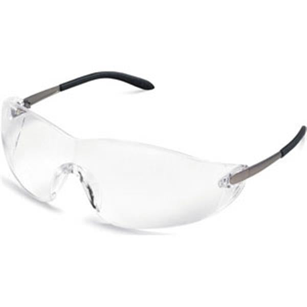 MCR Safety S21 Series Eyewear, Chrome Metal Temples, Clear Duramass® Lens - Case of 12