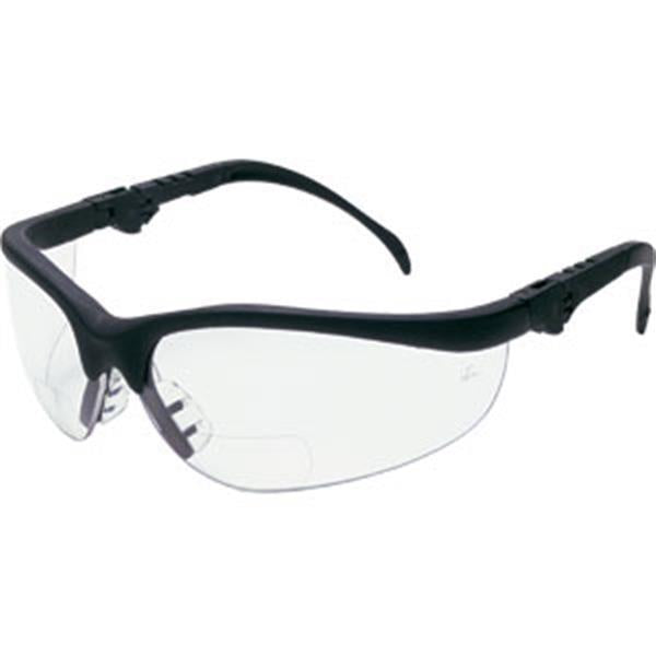 MCR Safety Klondike® Plus Magnifiers, Black Frame, Clear Lens, +1.5 Diopter - Case of 12