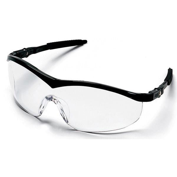 MCR Safety ST1 Series Eyewear, Black Frame, Clear, Anti-Fog Lens - Case of 12