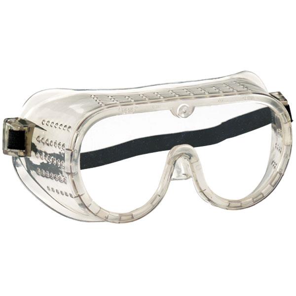 MCR Safety Protective Goggles, Perforated, Elastic Strap - Case of 12