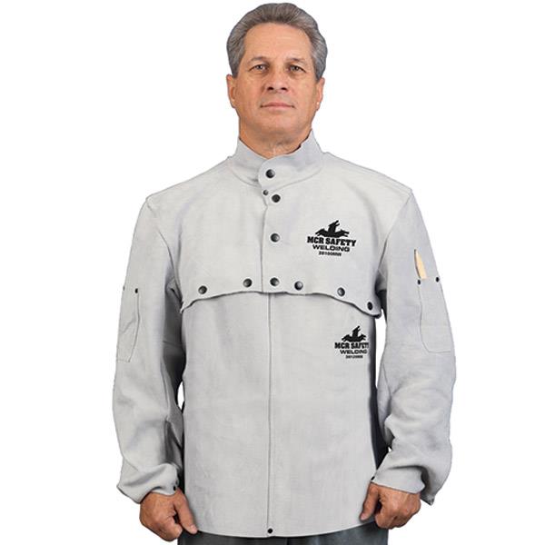 MCR Safety Leather Welding Cape, X-Large, Gray