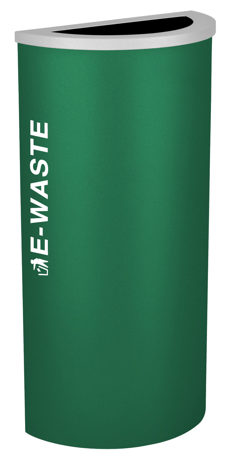 Classic Kaleidoscope 8-Gallon Half-Round Receptacle