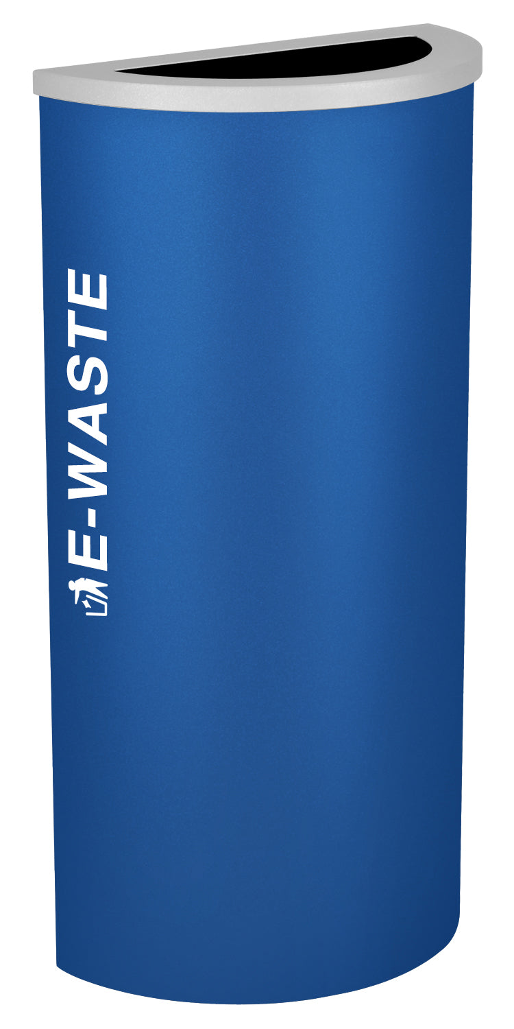 Classic Kaleidoscope 8-Gallon Half-Round Receptacle