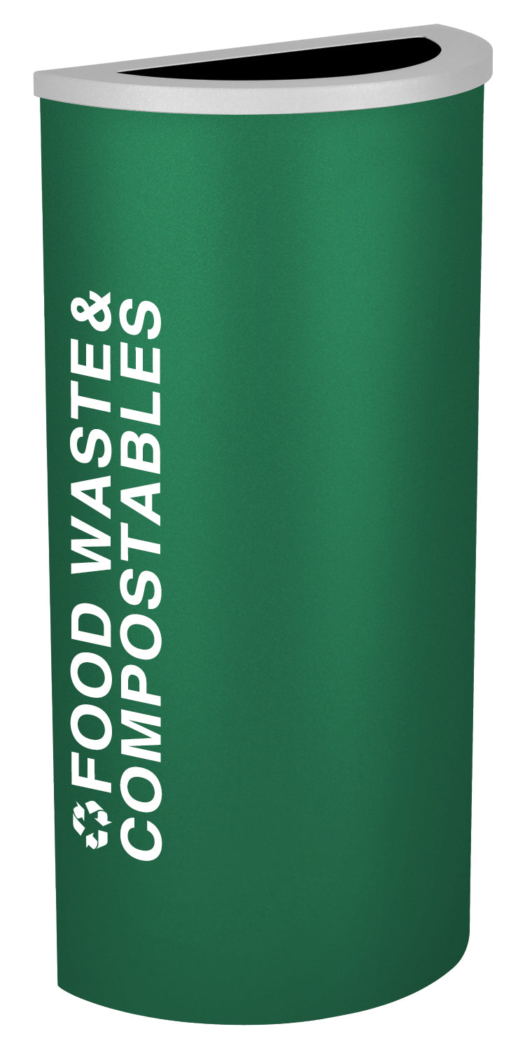 Classic Kaleidoscope 8-Gallon Half-Round Receptacle
