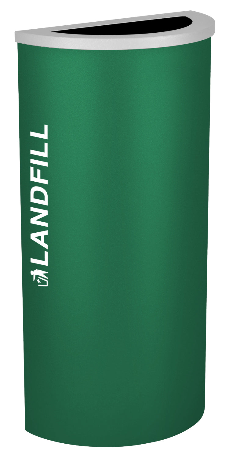 Classic Kaleidoscope 8-Gallon Half-Round Receptacle