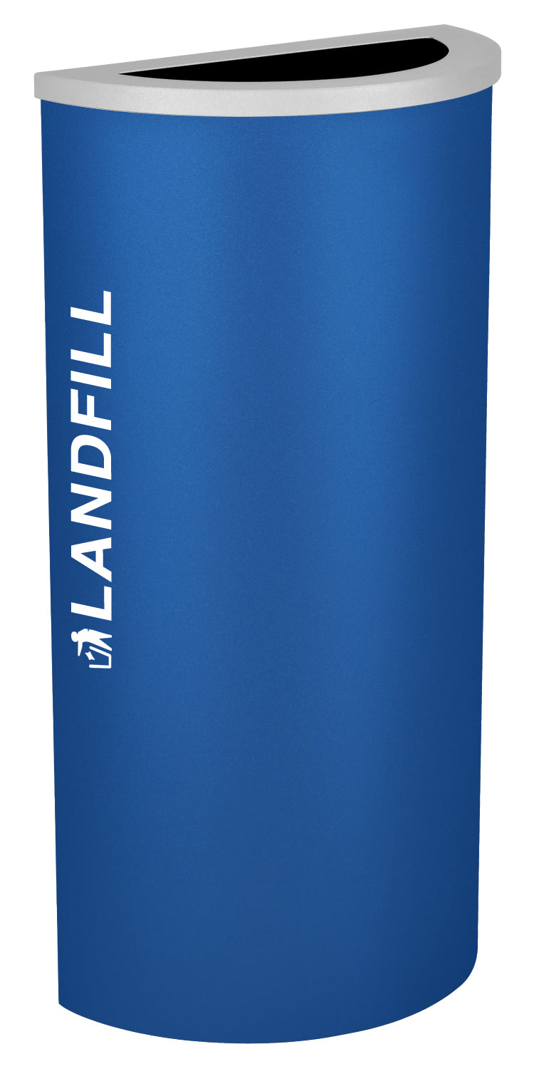 Classic Kaleidoscope 8-Gallon Half-Round Receptacle