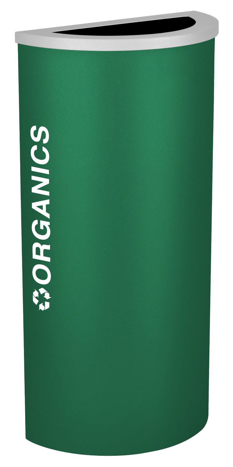 Classic Kaleidoscope 8-Gallon Half-Round Receptacle