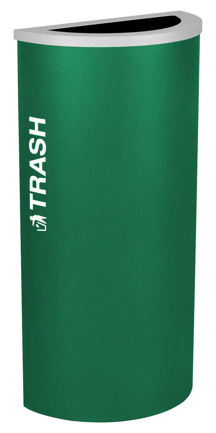 Classic Kaleidoscope 8-Gallon Half-Round Receptacle